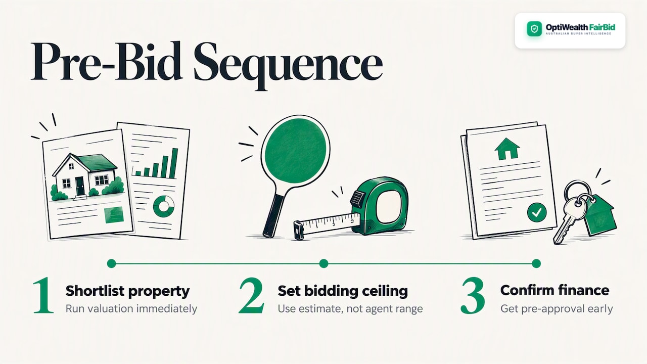 Auction timing, underquoting and what to do before you bid — overview diagram